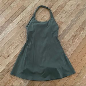HALARA Olive Green Halter 2-in-1 Dress
